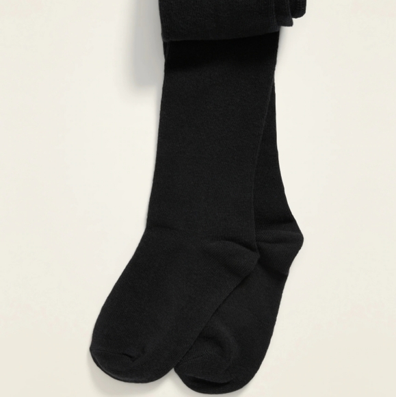 New with tag nwt toddler black cotton tights stockings thick warm winter black - Picture 2 of 11